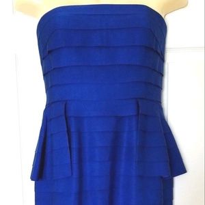 CARMEN MARC VALVO Dress Size 10 Royal Blue